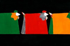 Crossing the Road (acrylic and mediums on canvas)