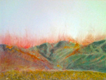 burning hills (pastel)
