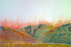 burning hills (pastel)