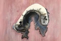 Ancestral Vertebrate (acylic and gesso and canvas)