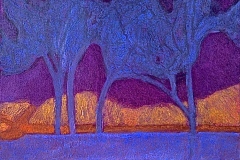 At Hansen Dam (Acrylic and sand on canvas)