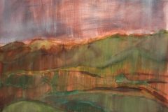 Near The Pacoima Dam (gouache and acrylic on bristol paper)