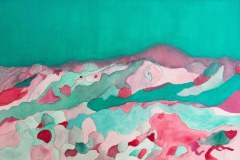 San Gabriel Foothills (ink on illustration board)