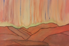 Melting Hills (gouache on watercolor board)
