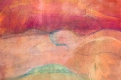 Above Hidden Hills On Fire (gouache on watercolor board)