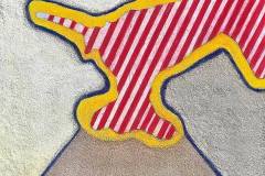 Her Royal Highness (acrylic, ink and sand on canvas)