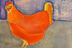 I am not your dinner (gouache on paper)