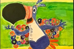 Toucan (gouache on canvas board)