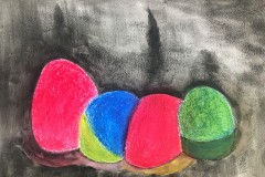 Still Life with Spirit (gouache and oil pastel on paper)